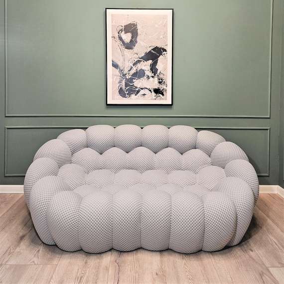 Двухместный диван Bubble 176 см, серый