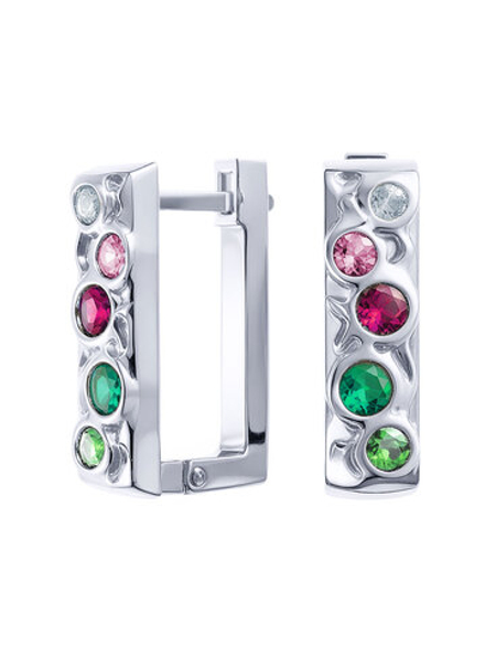 Серьги с фианитами