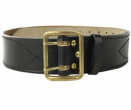 Ремень офицерский черный с юфтевой подкладкой