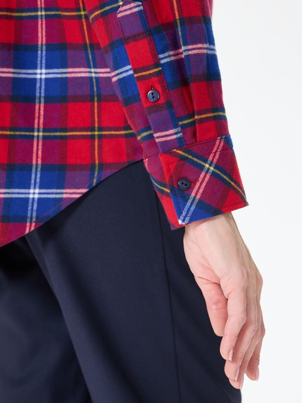 Рубашка Хельсинки красно-синяя клетка фланель