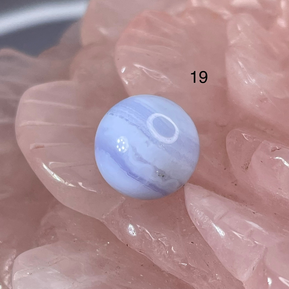 54642  Агат голубой Сапфирин Бусина 12,5мм