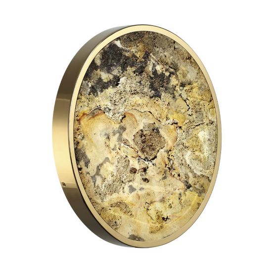 5079/40L L-VISION ODL24 535 зол/серо-бежевый/металл/натур.камень/акрил Настенный светильник с переключ.цветов.темпер. LED 40W 3000К/4000K/6000K BERGI