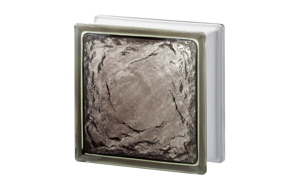 Стеклоблок Айс черный Vitrablok 19,7x19,7x8