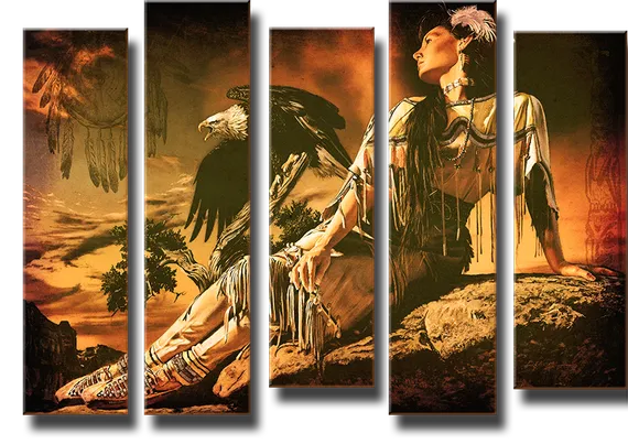 Модульная картина "Художественный Запад"