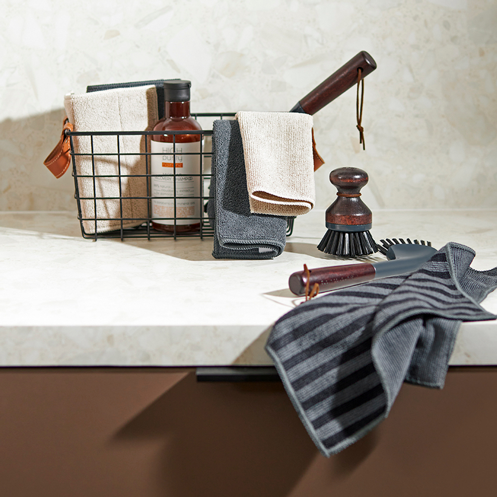 Набор салфеток двухсторонних для сильных загрязнений cozy clean, 30х30 см, темно-серые, 2 шт.