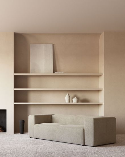 Диван 2-местный Blok бежевый