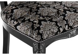 Стул Клето патина серебро / черный