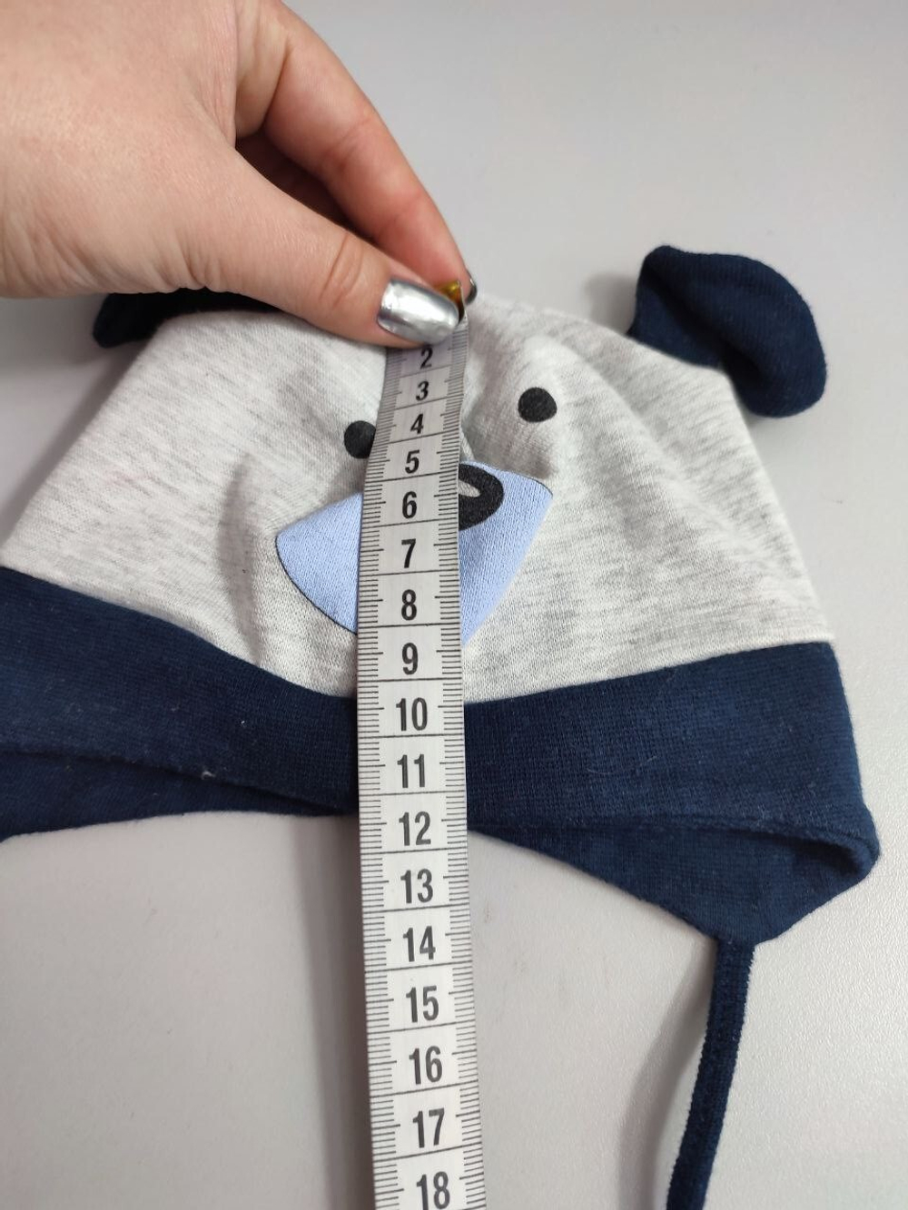 Шапка с мордочкой на 0/3 месяца