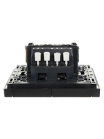 FORTE&PIANO Выключатель 2-клавишный проходной 10А FP107 черный IEK