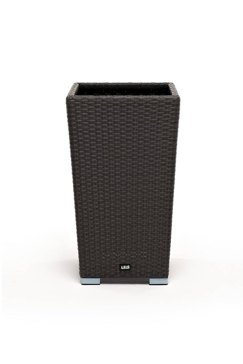 Кашпо для цветов "Капучино" плетеное из искусственного ротанга