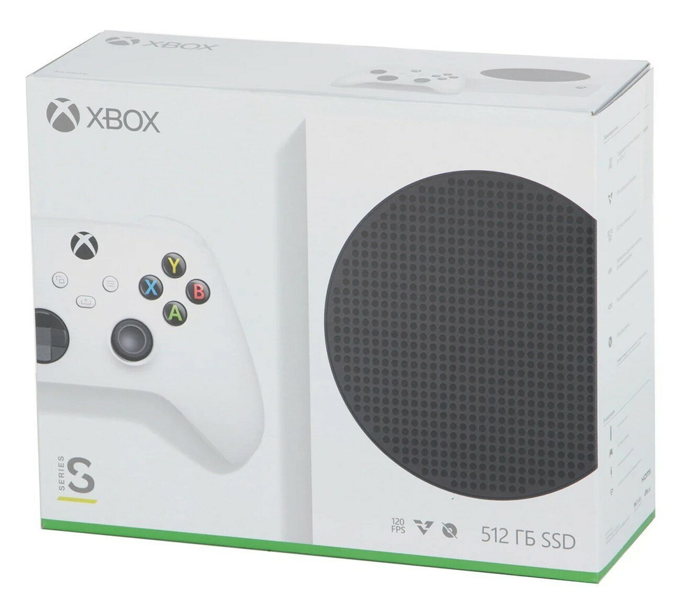 Игровая приставка Microsoft Xbox Series S 512 ГБ SSD, без игр, белый/черный