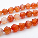 Сердолик крупной огранки, размер около 10 мм, цена за 18 шт (1/2 нити)