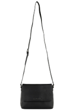 Фото сумка наплечная женская BUGATTI Bella чёрная воловья кожа/полиэстер  с гарантией