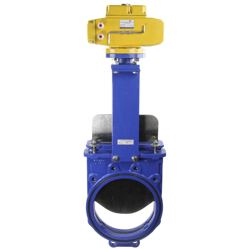 Knife Gate Valve Elephant PSI145 Class 125 NBR Wafer type, Cast Iron, Bidirectional, with Elephant-MT-200 380V electric actuator