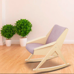 Кресло -качалка АМБЕР Д арт.GS-16737 1 уп. (каркас дуб, сиденье Verona Rose розовое).