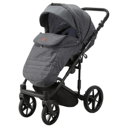 Детская коляска Adamex Amelia 2 в 1 AM235-TIP (Т.СЕР+Т.СЕР.КОЖА)