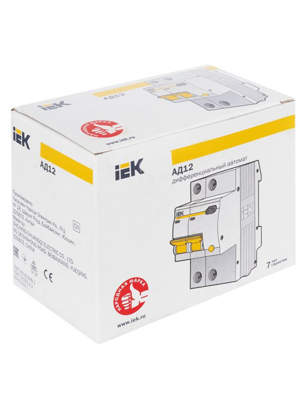 Выключатель автоматический дифференциального тока 2п C 25А 100мА тип AC 4.5кА АД-12 KARAT IEK MAD10-2-025-C-100