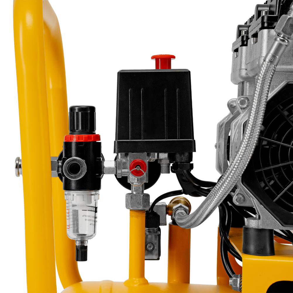 Компрессор безмасляный, малошумный DLS 1500/50, 1500 ВТ, 2x750, 50 л, 260 л/мин Denzel