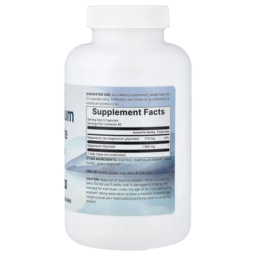 Micro Ingredients, глицинат магния, 240 капсул