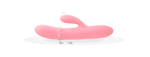 Розовый интерактивный вибратор-кролик 19,5см с кольцом из бусин Svakom Mora Neo SA376A