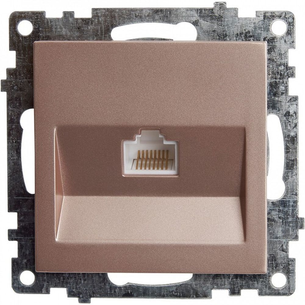 Розетка Ethernet RJ-45 без рамки Stekker Катрин 39599