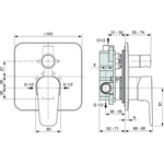 Смеситель Ideal Standard  CERAFINE MODEL D A7189AA для ванны/душа