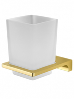 Стакан для зубных щеток с держателем WONZON & WOGHAND ECLIPSE, Глянцевое золото (WW-9121-LG)