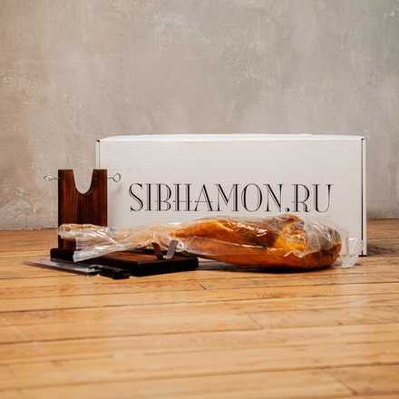 Сибирский хамон в подарочном наборе + нож