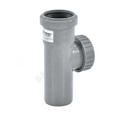 Ревизия PP-H круглая крышка, резьбовая серая HT HTRE Дн 110 б/нап в/к Ostendorf 115600