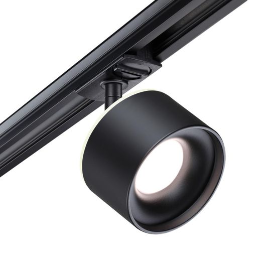 358974 PORT NT22 222 черный Светильник трековый однофазный трехжильный с переключ. цв. температуры IP20 LED 3000К\4000К\6000К 12W вниз + 3W вверх 110-