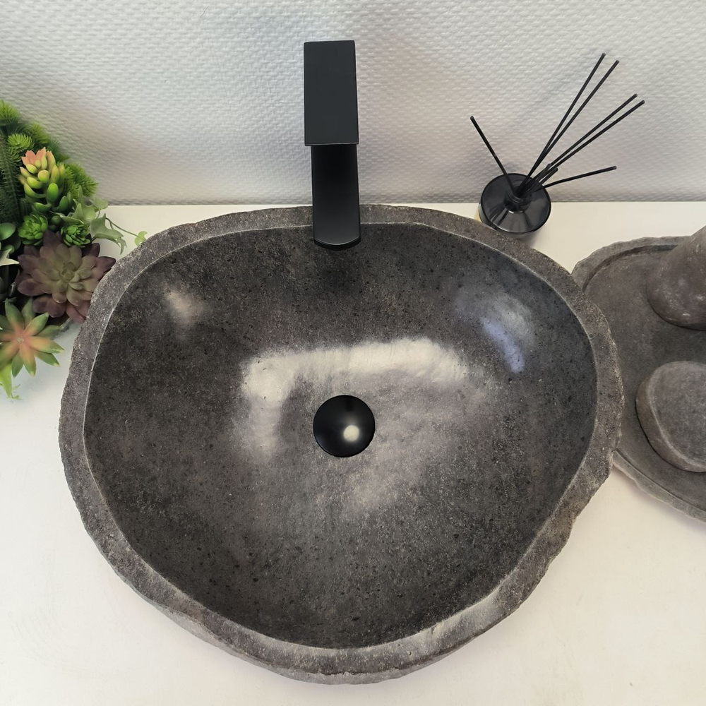 Раковина из речного камня RS-63386 (51*44*15) 0123