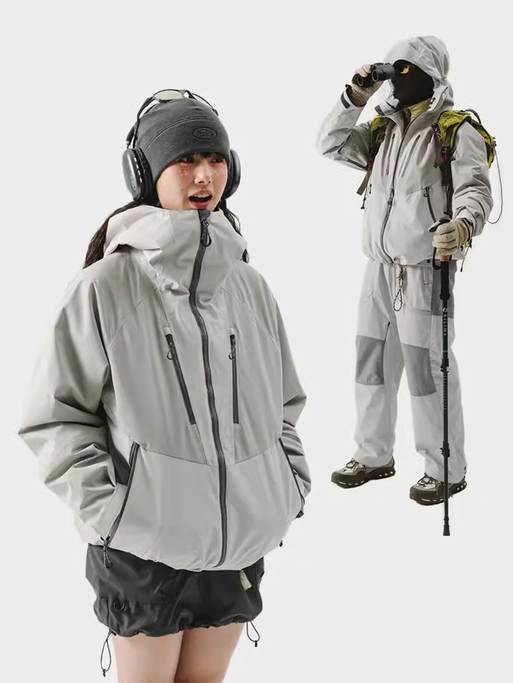 Куртка NOTHOMME BLUE “Snow Rider” Outdoor Triple-Protection Warm, Cold-Resistant, Wear-Resistant White Goose Down Taped Ski Jacket