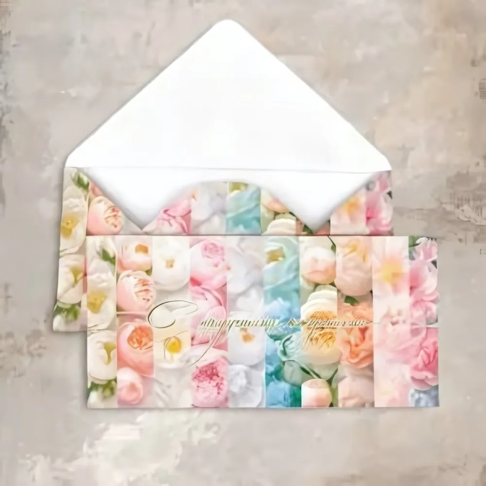 Конверт «С наилучшими пожеланиями (цветы)» Cn282