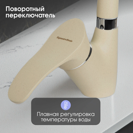 Кухонный смеситель ZIGMUND & SHTAIN ZS0300 молодое шампанское