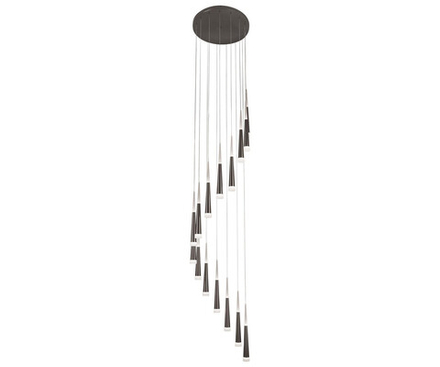 Люстра каскадная Рэй хром h300 d50 Led 105W (4000K)