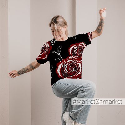 Футболка женская оверсайз с принтом 