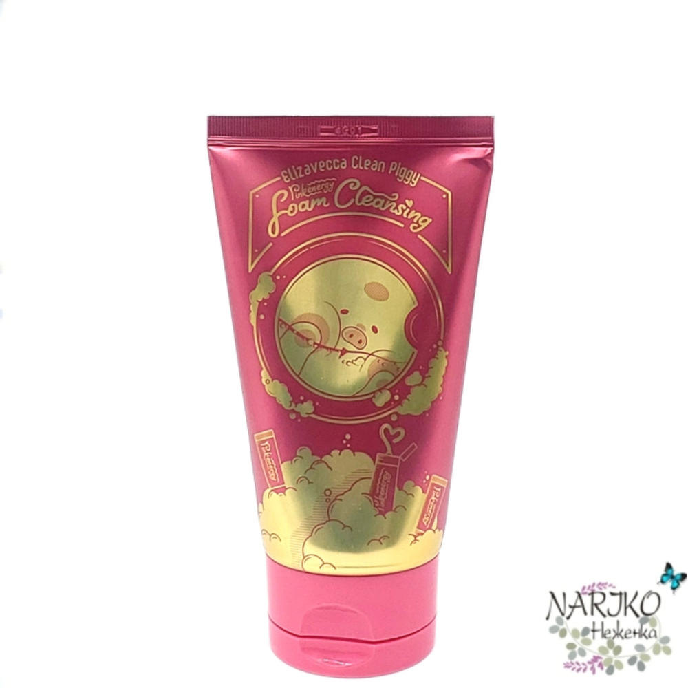 Пенка для умывания ягодная Elizavecca Clean Piggy Pinkenergy Foam Cleansing, 120 мл.