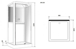 Душевая кабина Grossman Alba GR223 (90x110x225) дверь распашная,3 места