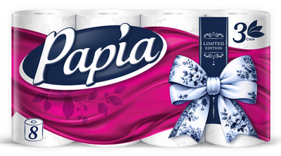Papia туалетная бумага 3сл 8шт