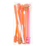 Ручка шариковая, Basir, синие чернила, серия "Мишка", цветной корпус с фигуркой, 12 шт