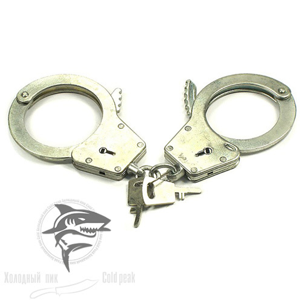Наручники БРС-2 (никель, двухзвенные, два ключа)