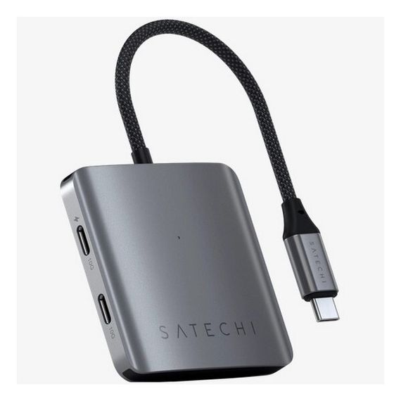 USB-хаб Satechi 4-Port USB-C Hub with Power Delivery (ST-H4CPDM) серый космос