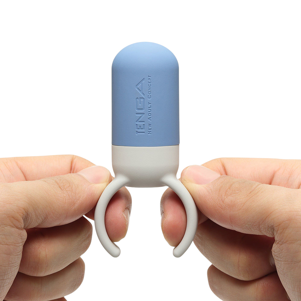 Голубое эрекционное виброкольцо Tenga SVR One Penis Ring Smart Vibe Blue VRO-001