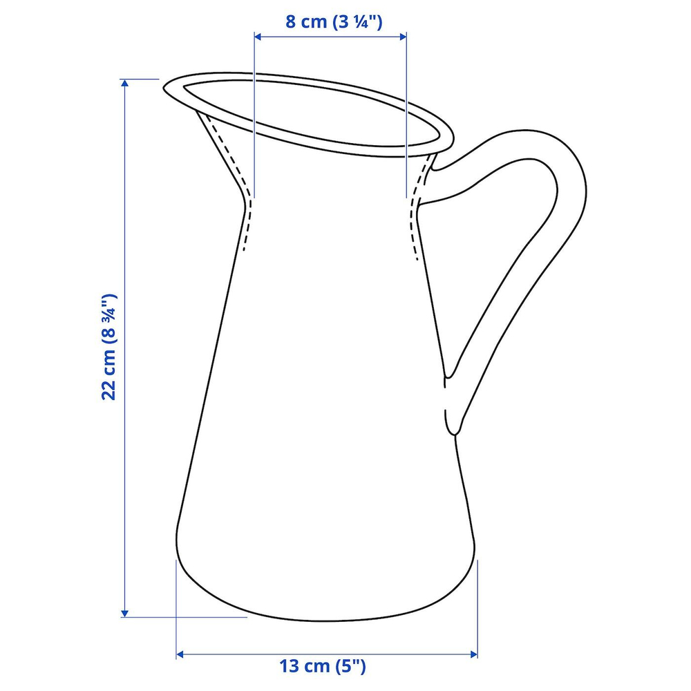 IKEA SOCKERÄRT  (ИКЕА СОСКЕРÄРТ)  -  Ваза/кувшин, белый, 22 см