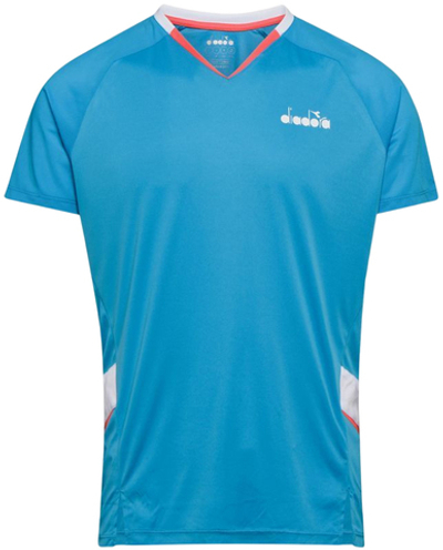 Мужская теннисная футболка Diadora T-Shirt - bright cyan blue