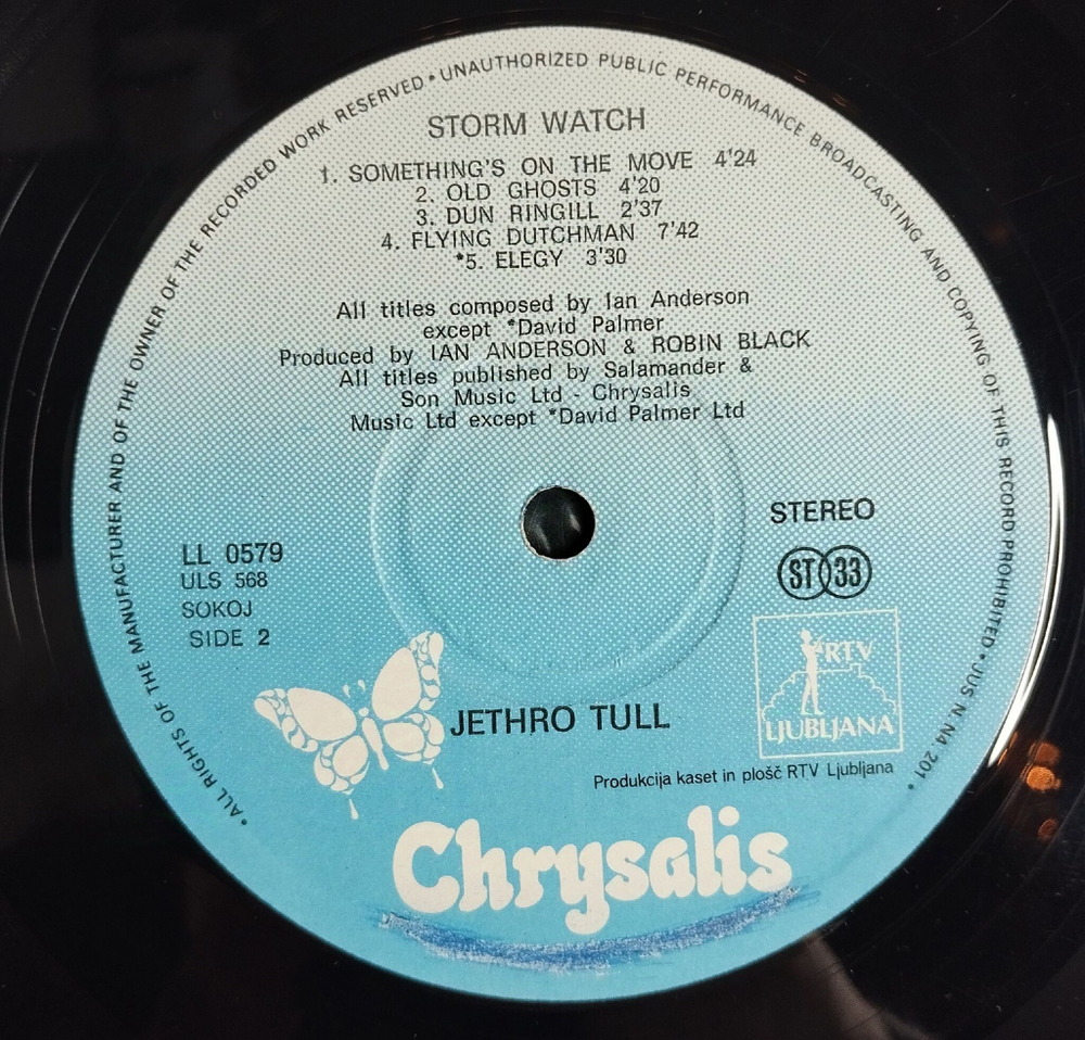 Винтажная виниловая пластинка LP Jethro Tull Stormwatch (Югославия 1980)