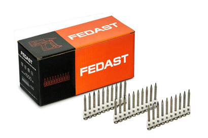 Гвозди для металла и непрочного бетона тип CN (2,7*38 мм винтовые, 1000 шт/уп) FEDAST
