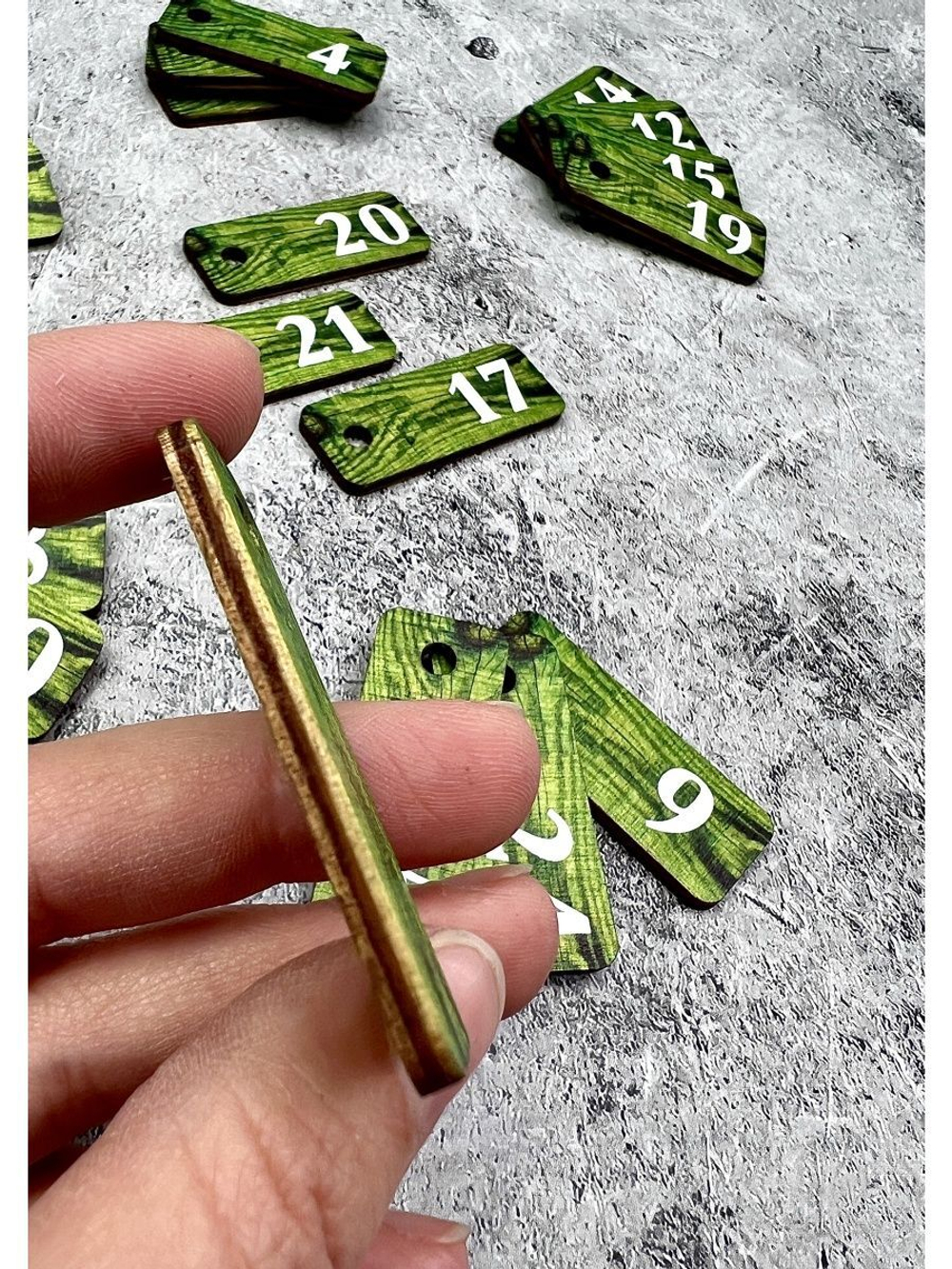 Номерки для ключей деревянные 50шт