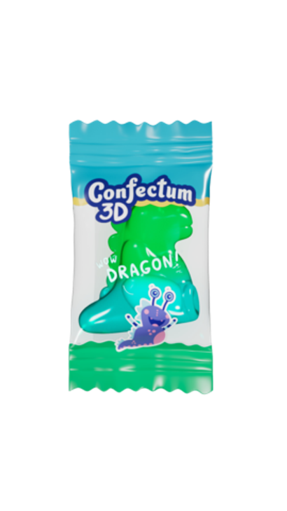 Жевательные мармеладные конфеты с начинкой "Confectum funny 3D" микс в форме динозавров, 500гр х 6шт