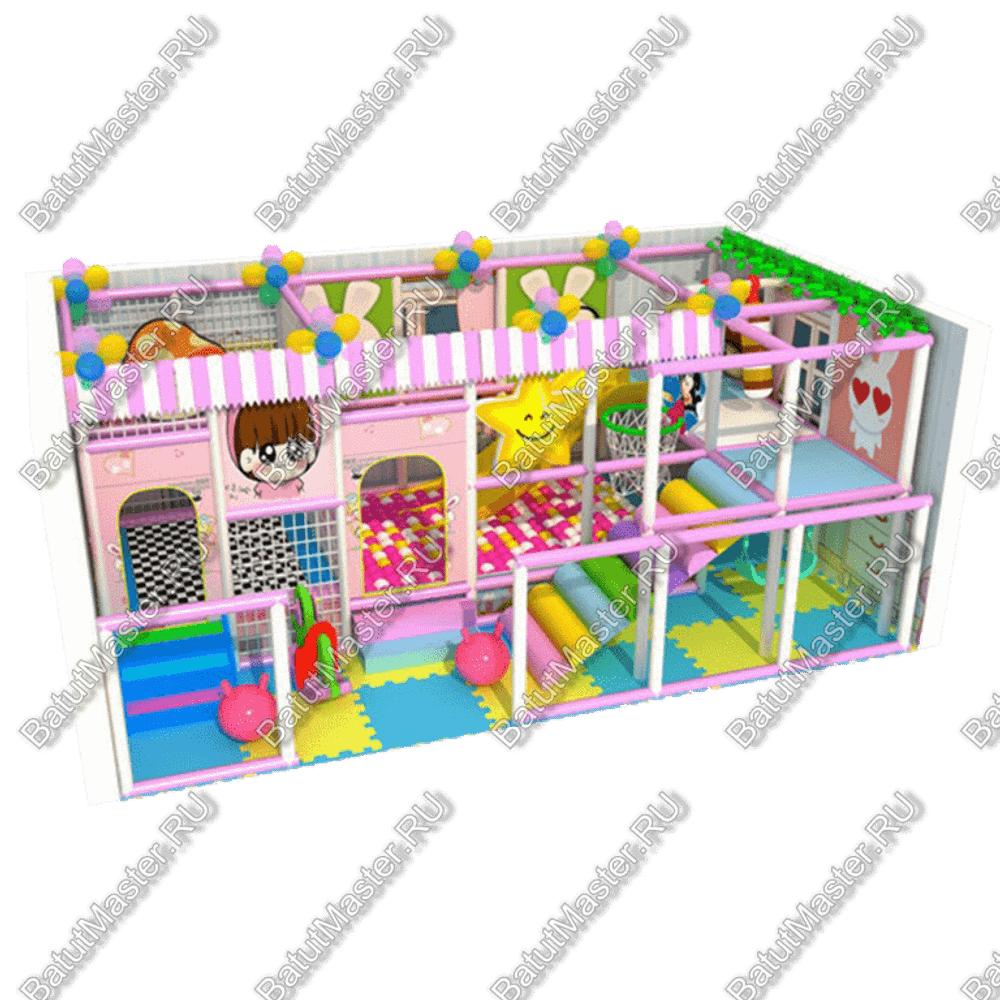 Детский игровой лабиринт "Два этажа веселья" HAS-LP28-01